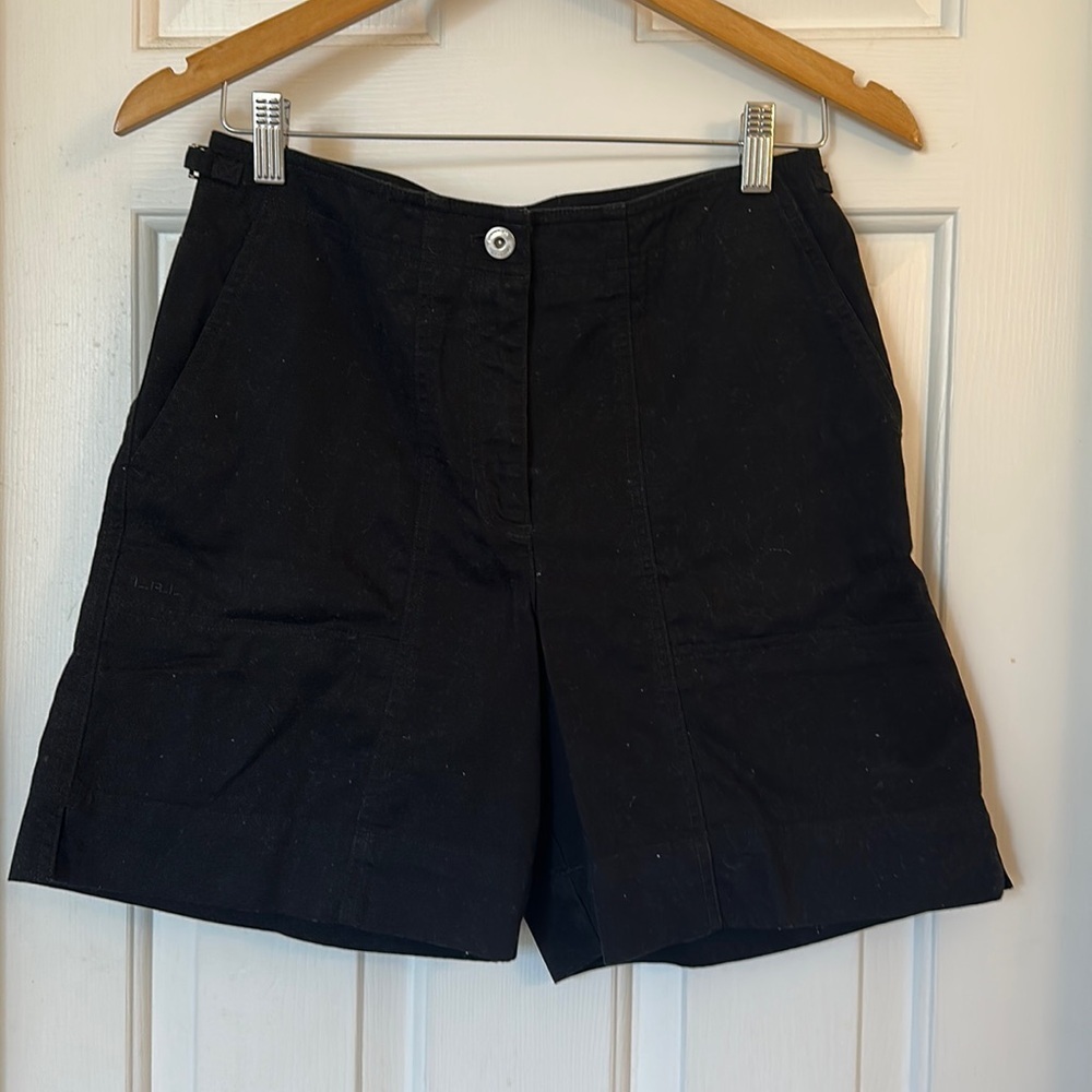 Lauren Ralph Lauren black a-line shorts size 4 100% cotton high waist